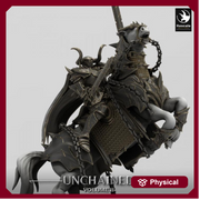 Chaos Knight Mounted on Horse w/ Swords ,Oathbreaker Paladin | Unpainted Dungeons and Dragons 5e  | 28mm,32mm,54mm,75mm Scale | Pathfinder - Only-Games