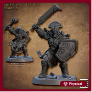 Warforged Paladin, Fighter , Cleric PC NPC  | 28mm, 32mm, 75mm Scale Resin Miniature | Dungeons and Dragons | Auron | Artisan Guild - Only-Games