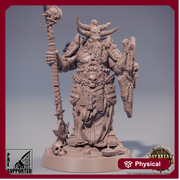 Chaos Knight Figurine| Blood Warriors | 28mm, 32mm, 75mm | Miniature |  Dungeons and Dragons | Pathfinder | - Only-Games