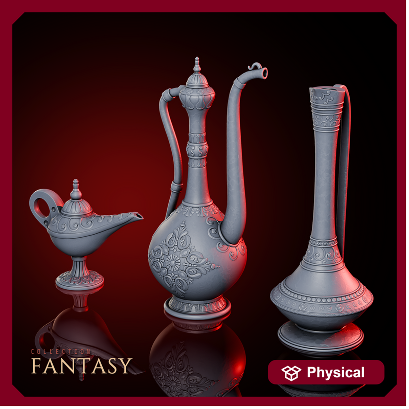 Oriental Water Jugs & Lamp Pack - Only-Games