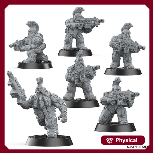 Tactical Space Dwarves "BFG" Squad (6 Models) - Only-Games
