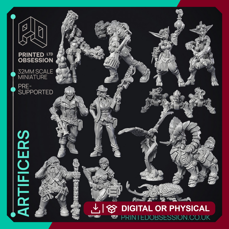 Artificers Collection - 12 Models - PRESUPPORTED - 32mm scale