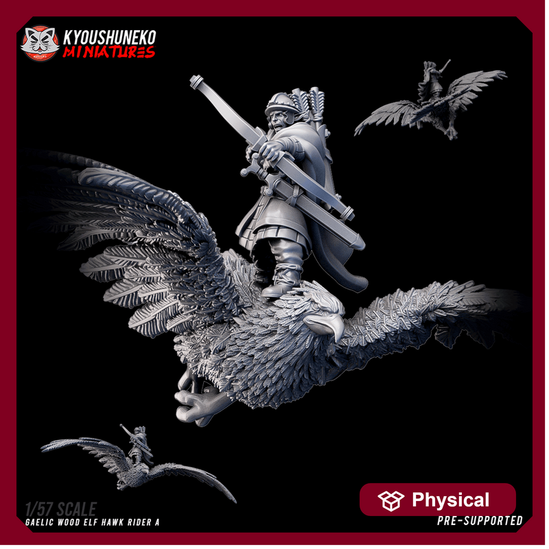 Gaelic Wood Elf Hawk Rider A