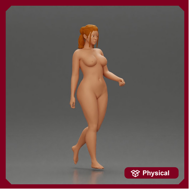naked woman walking with purpose