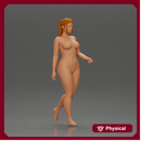 naked woman walking with purpose