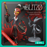 Blitzø Digital Download | Fanmade Helluva Boss Inspired 5" Figurine - Only-Games