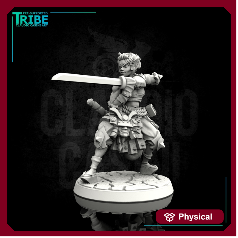 (0038) Female elf human tiefling oni kitsune samurai