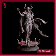 Warlock Miniature | Horned Dark Sorcerer | UNPAINTED Resin DnD Pathfinder - Only-Games