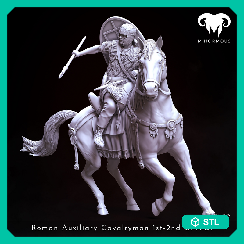 Figure & Horse - Roman Auxiliary Cavalryman 1st-2nd C. A.D. Riding with Rome!