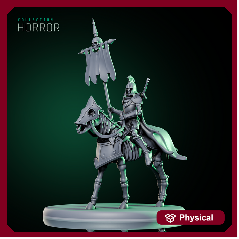 Skeleton Army Bannerman Cavalry - Only-Games