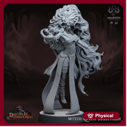 Female Sorcerer Warlock PC or NPC D&D 5e Unpainted | 28mm, 32mm, 50mm,75mm,100mm | Dungeons and Dragons | Pathfinder | Mammoth Factory - Only-Games