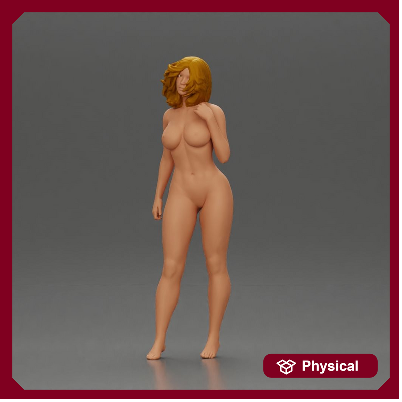 Naked Urban dancer showcasing attitude