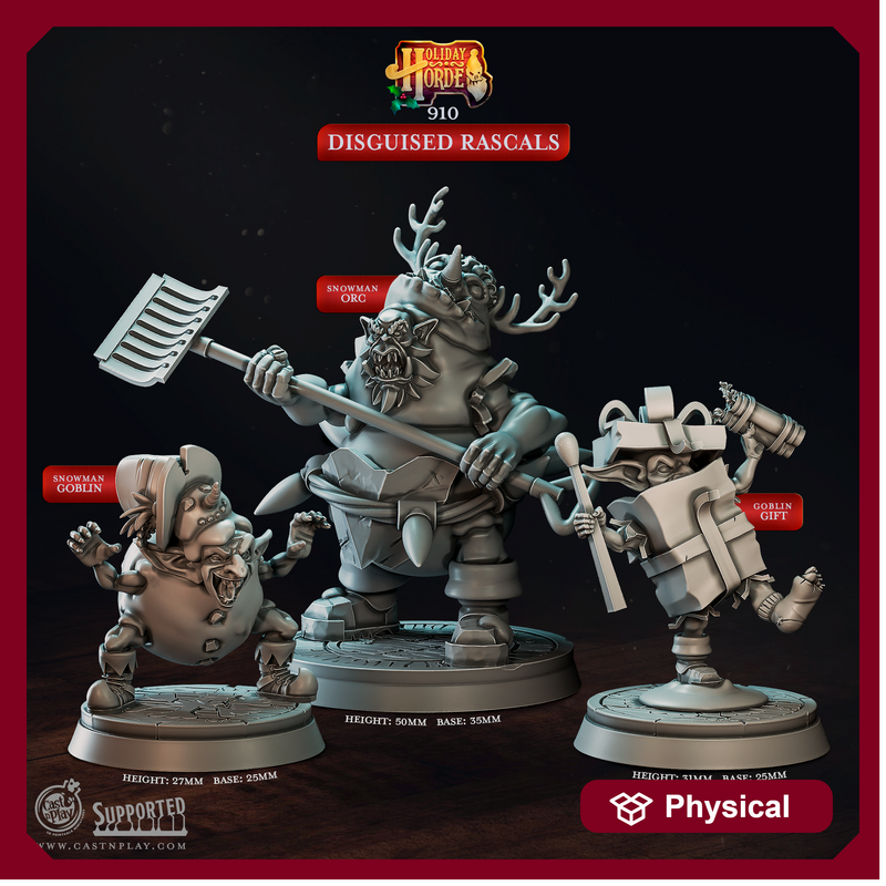 Disguised Rascals - Holiday Horde - CastNPlay - Terrain Wargaming D&D DnD 28mm 32mm 40mm 54mm