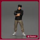 Asian gangster homie standing crossed hands