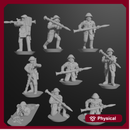 10 & 15mm East German Mot-Schützen with RPG-7s (9 models)