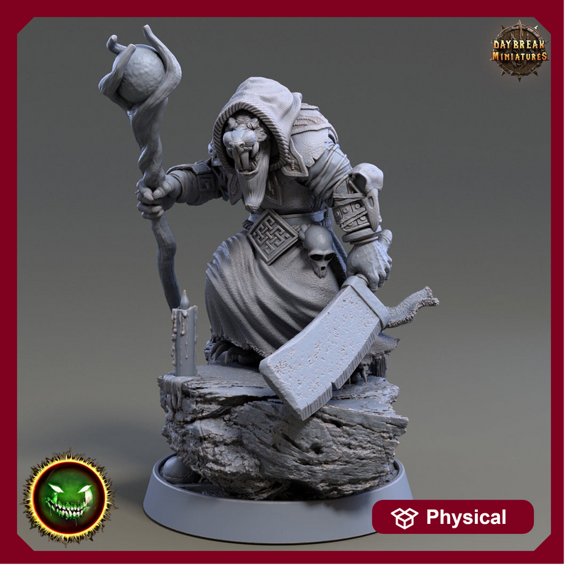 Wererat Warlock Wizard, Ratfolk, Ratman |Resin| Dungeons and Dragons 5e | 28mm,32mm,54m,75mm Scales | Pathfinder D&D | Daybreak Miniatures - Only-Games
