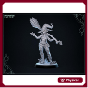 Female Elf Witch Miniature | Wizard Mage PC NPC | UNPAINTED Resin - Only-Games