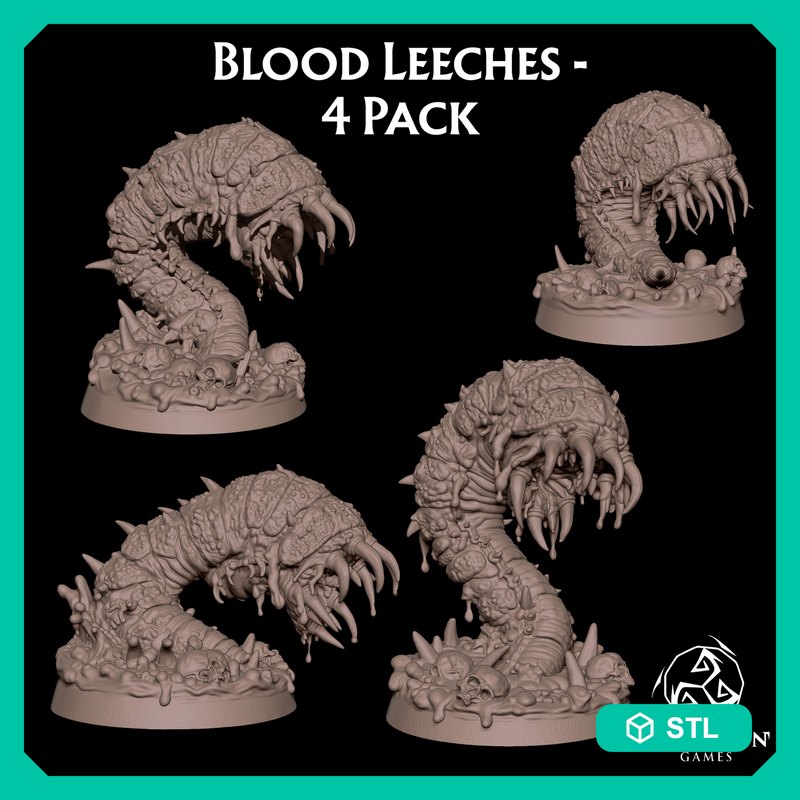 Cthonian Purple Worm Burrowers Beneath  - 4 Pack (RMA Blood Leeches)