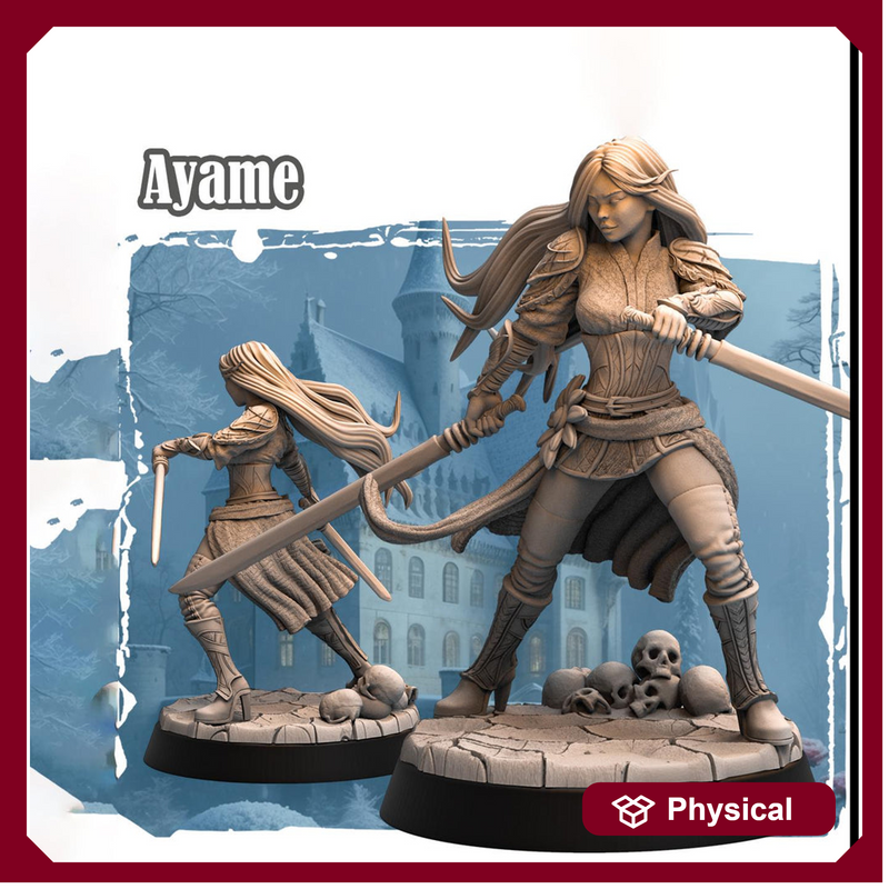 Female Rogue Thief, Fighter Duelist PC / NPC D&D 5e Unpainted Figure | 28mm, 32mm,54mm,75mm,100mm Scales | Dungeons and Dragons Pathfinder | - Only-Games