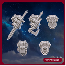 White Fangs Backpacks Set x5