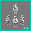 Pumpkin Lords SK V10K Knight Flaming  Skull Heads