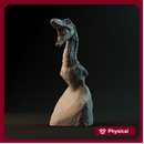 Troodon bust dinosaur head