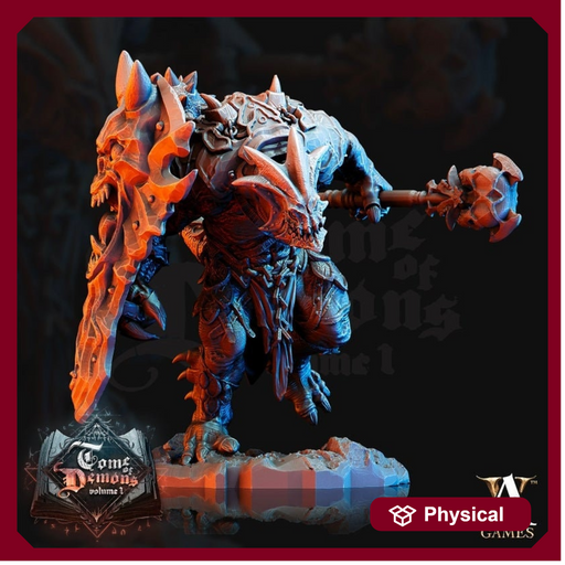 Tanarukk Demon DnD | 70mm | Foot soldier Demon | Skulltaker Daemon Khorne | 32mm scale | Out of the Abyss | Demon | Dungeons and Dragons | - Only-Games