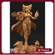 Tiefling Pinup Female Dragon Familiar Sorcerer Warlock PC or NPC | 28mm, 32mm, 50mm,75mm,100mm | Dungeons and Dragons | Pathfinder |3DArtGuy - Only-Games