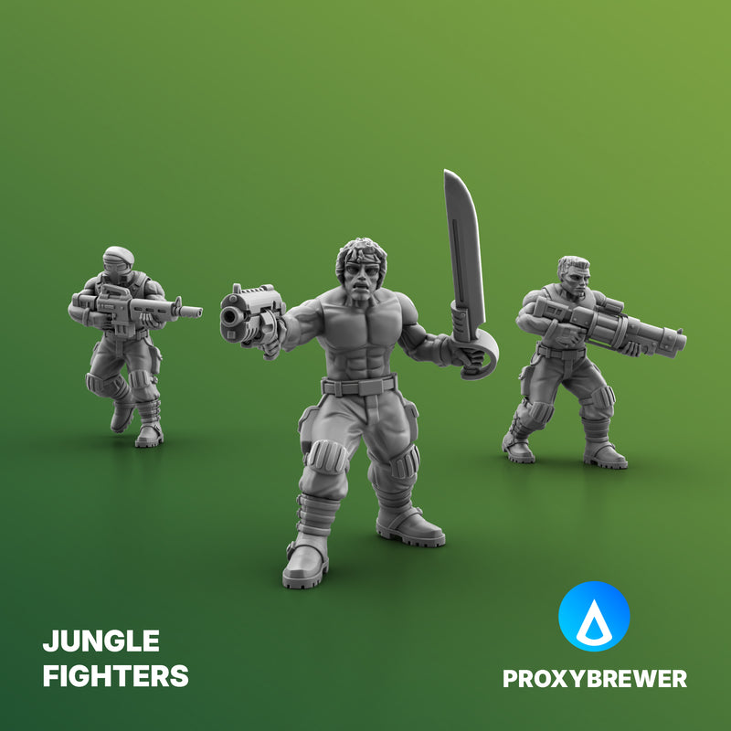 Jungle Fighters - Squad of 5 - Builder - Only-Games