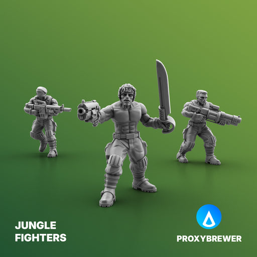 Jungle Fighters - Squad of 5 - Builder - Only-Games