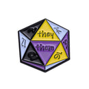 D20 They Them Pin Badge - Only-Games