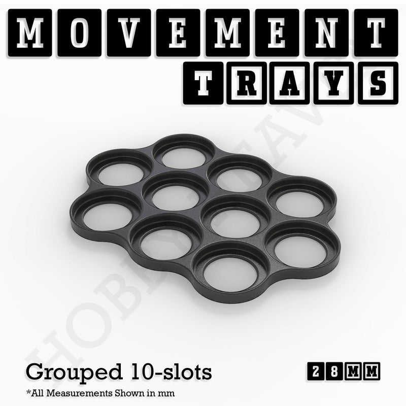 28mm Movement Trays for Tabletop Games | Wargaming | Full Range - Only-Games