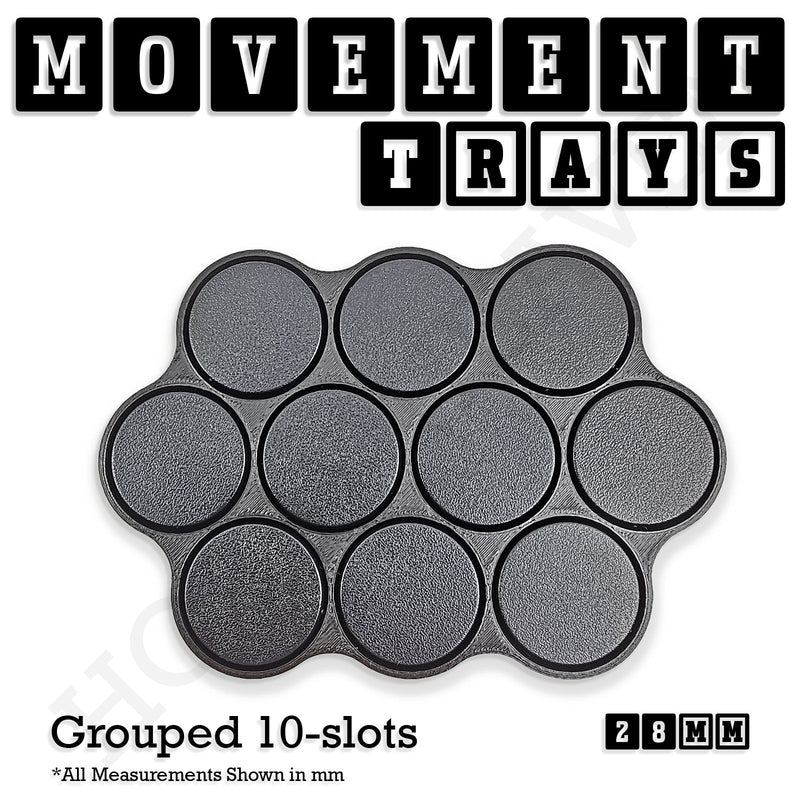 28mm Movement Trays for Tabletop Games | Wargaming | Full Range - Only-Games