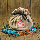 Velvet Vault | Super-Soft Large Dice Bag | Brown - Only-Games