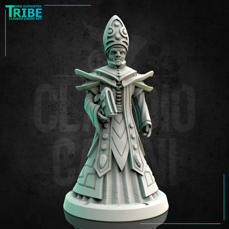 (0214) Male human elf half orc tiefling firbolg bishop priest - Only-Games