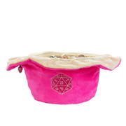 Velvet Vault | Super-Soft Large Dice Bag | Pink - Only-Games
