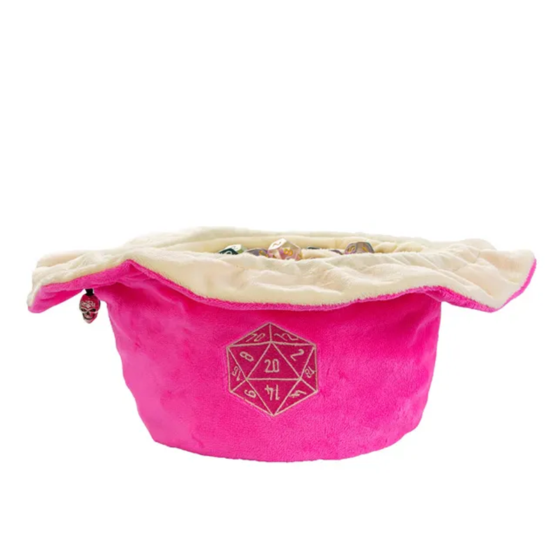 Velvet Vault | Super-Soft Large Dice Bag | Pink - Only-Games