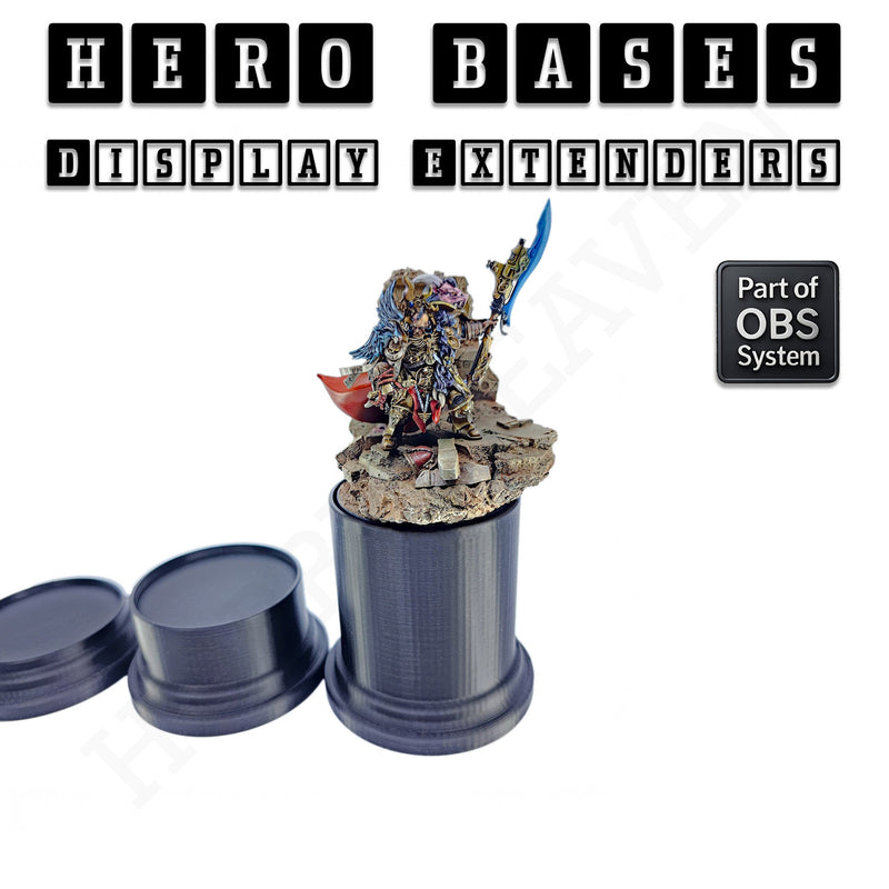 Hero Bases Display Extenders | Squares and Rectangles | Convert Gaming Bases to Display Bases & Plinths - Only-Games