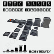 Hero Bases Display Extenders | Squares and Rectangles | Convert Gaming Bases to Display Bases & Plinths - Only-Games