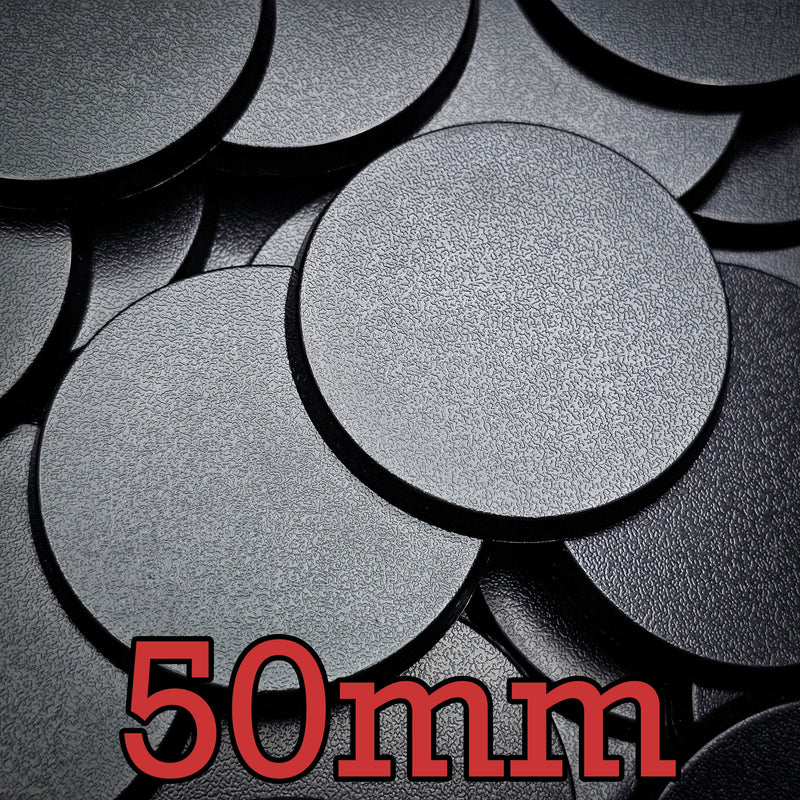 50mm Round Plain Plastic Base - Only-Games