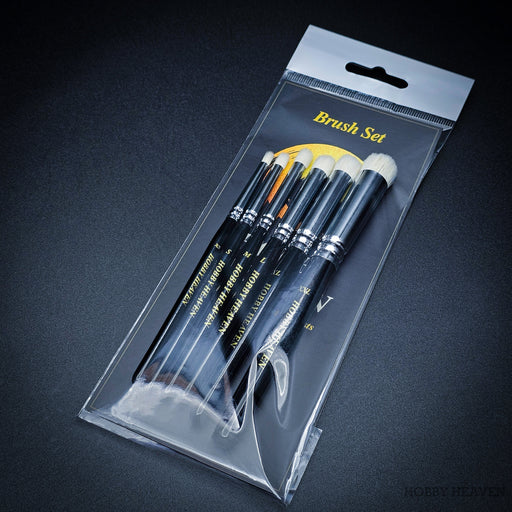 Hobby Heaven 6-Piece Dry Brush Set – XS to XXL Miniature Painting Brushes - Only-Games