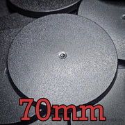 70mm Round Plain Plastic Bases - Only-Games