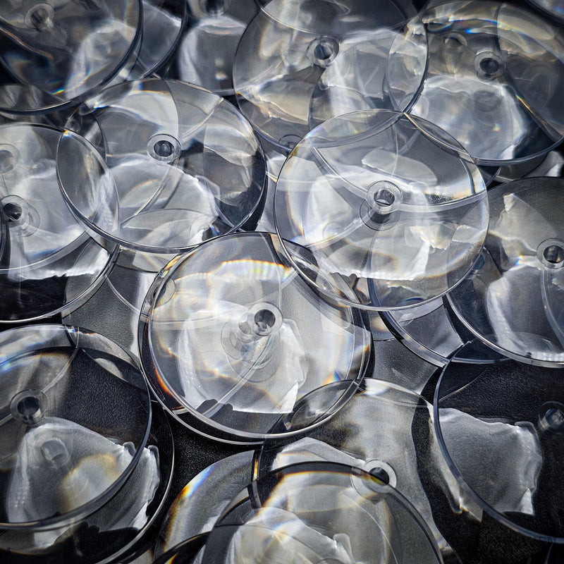 32mm Round Flying Clear Plastic Base - Only-Games