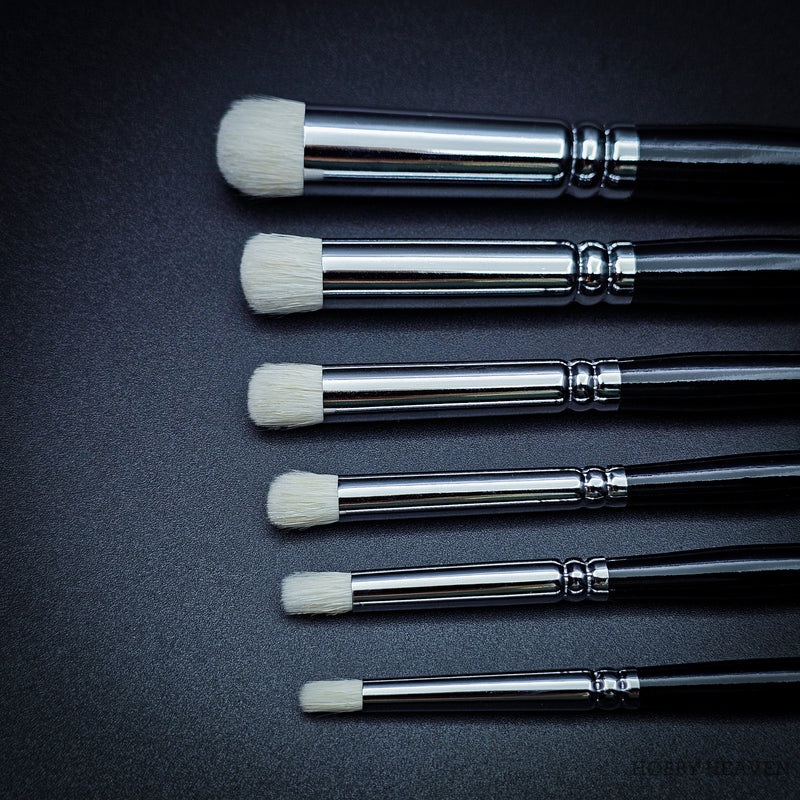 Hobby Heaven 6-Piece Dry Brush Set – XS to XXL Miniature Painting Brushes - Only-Games