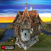 The Governor's Mansion - The Lost Islands - Printable Scenery Wargaming Terrain D&D, DnD - Only-Games