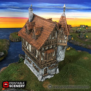 The Governor's Mansion - The Lost Islands - Printable Scenery Wargaming Terrain D&D, DnD - Only-Games