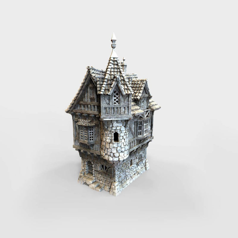 The Governor's Mansion - The Lost Islands - Printable Scenery Wargaming Terrain D&D, DnD - Only-Games