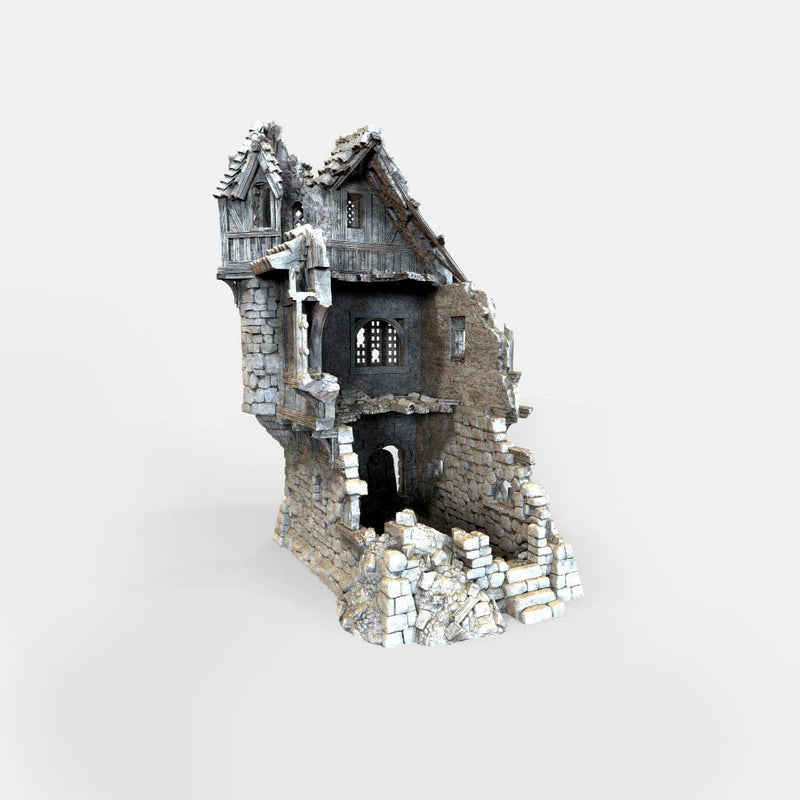 Ruined Governor's Mansion - The Lost Islands - Printable Scenery Wargaming Terrain D&D, DnD - Only-Games