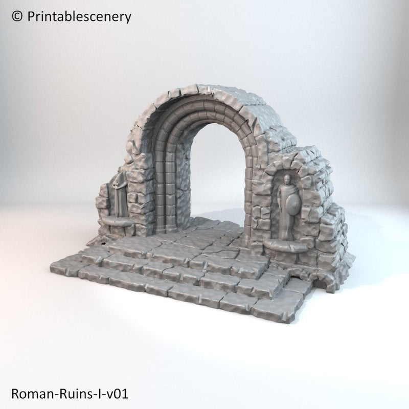 Roman Ruins Arch - Apocalypse - Printable Scenery 28mm 32mm Wargaming Terrain D&D DnD - Only-Games