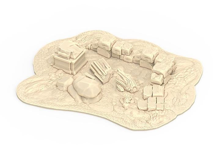 Scatter Ruins 4 - Stormguard - RMPrintable 28mm 32mm Wargaming Terrain D&D, DnD - Only-Games
